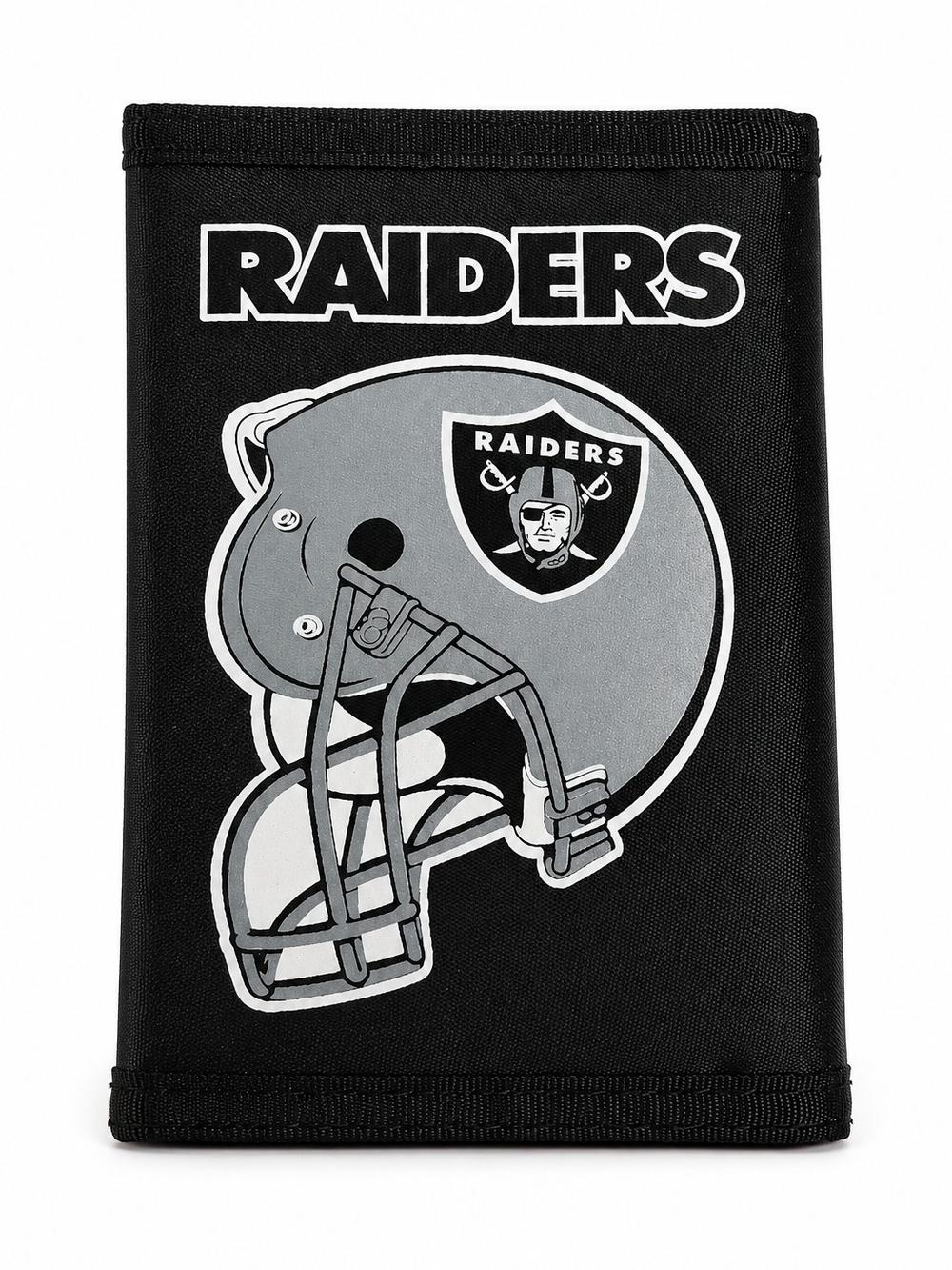 Las Vegas Raiders NFL Trifold Wallet Black Velcro Closure